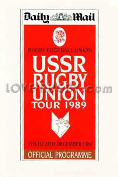 1989 North of England v Russia  Rugby Programme